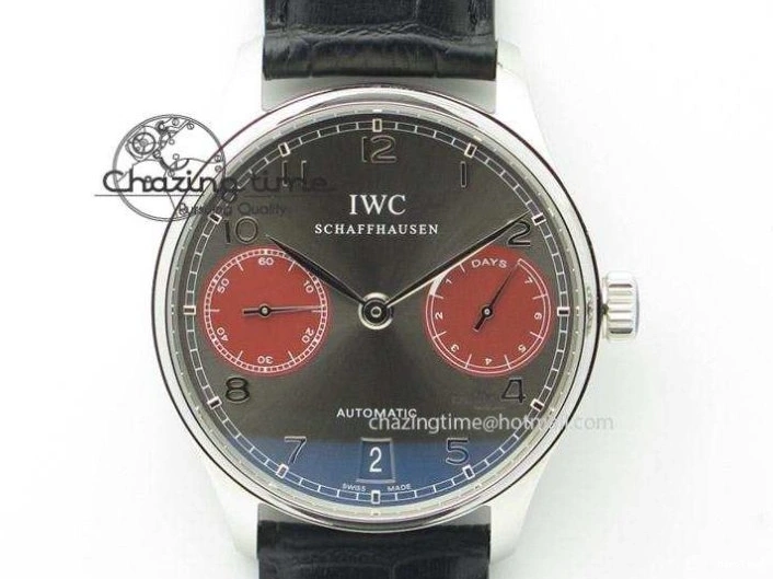 MIROTIME 0112 TimelessDesign Portuguese IW358304 ZF 1:1 Best Edition SS Blue Dial on Leather Strap A 7078